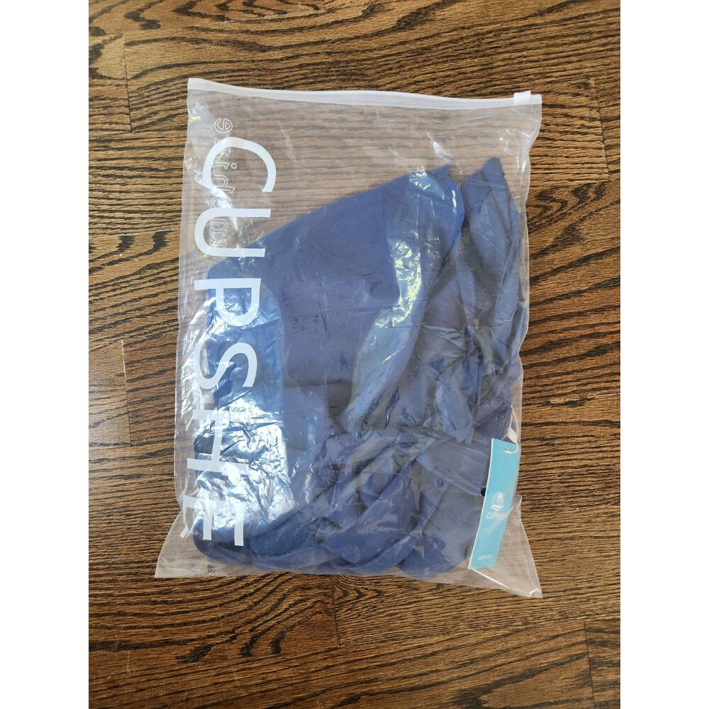 NWT Cupshe Halter Romper Navy Blue Wide Leg Plunging V-Neck Summer Size Small - Picture 7 of 7